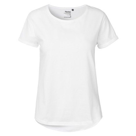 Neutral Dámské tričko s ohrnutými rukávy z organické Fairtrade bavlny