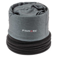 Finmark MULTIFUNCTIONAL SCARF Multifunkční šátek s fleecem, šedá, velikost