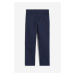H & M - Bavlněné kalhoty chino - modrá