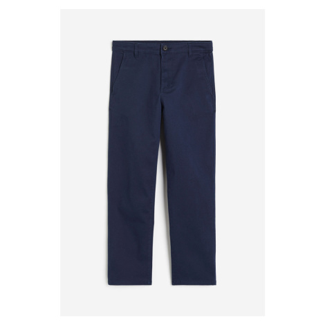 H & M - Bavlněné kalhoty chino - modrá H&M