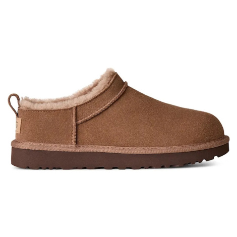 Semišové papuče UGG Classic Micro hnědá barva, 1173891.RYK