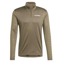 adidas TERREY MULTI HALF-ZIP Pánské triko, khaki, velikost