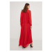 Šaty Answear Lab červená barva, maxi, oversize