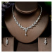 Éternelle Souprava šperků Swarovski Elements Melissa SET-N-12-QT-G34 Bílá/čirá 43 cm