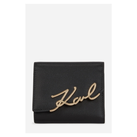 Peněženka karl lagerfeld k.signature sm trifold wallet black/gold