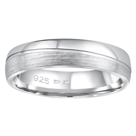 Silvego Snubní stříbrný prsten Glamis pro muže i ženy QRD8453M 64 mm