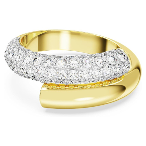 Swarovski Blyštivý pozlacený prsten Dextera 56688 50 mm