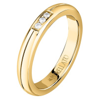 Morellato Slušivý pozlacený prsten s krystaly Love Rings SNA47 52 mm