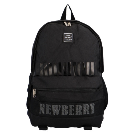 Stylový studentský látkový batoh Darko, černá New Berry