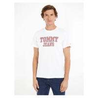 Bílé pánské tričko Tommy Jeans Essential - Pánské