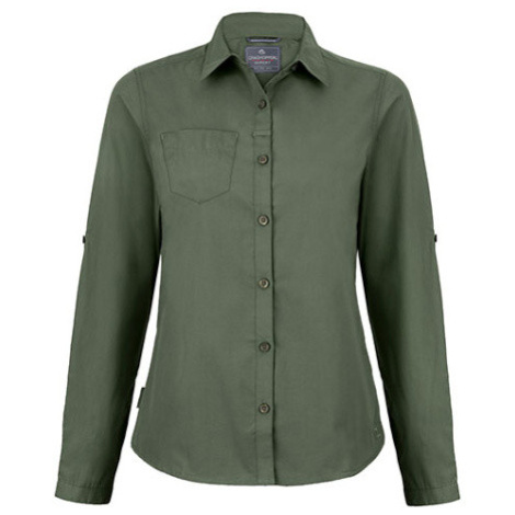 Craghoppers Expert Dámská košile s dlouhým rukávem CES002 Dark Cedar Green