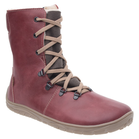 Barefoot zimní boty Fare Bare - B5846191 červené