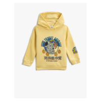 Koton Wolf Print Hooded Sweatshirt Long Sleeve