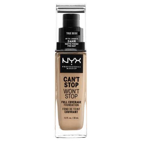 NYX Professional Makeup Can't Stop Won't Stop 24 hour Foundation Vysoce krycí make-up - 08 True 