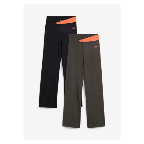 Bavlněné sportovní kalhoty (2 ks v balení) Bootcut Bonprix