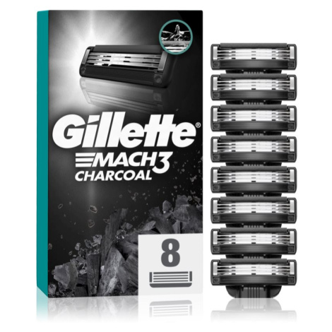 Gillette Mach3 Charcoal náhradní břity 8 ks