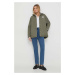 Oboustranná bunda Calvin Klein Jeans dámská, zelená barva, přechodná, oversize, J20J222588