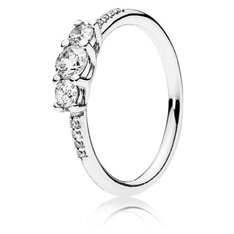 Pandora Třpytivý stříbrný prsten Timeless 196242CZ 50 mm