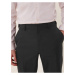Hladké kalhoty pro velkou a vysokou postavu, normální střih Marks & Spencer černá