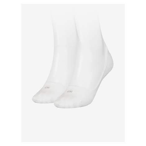 Sada dvou párů bílých dámských ponožek Calvin Klein Underwear