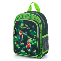 Oxybag KID BACKPACK PLAYWORLD Předškolní batoh, zelená, velikost