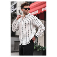 Madmext Smoky Patterned Long Sleeve Men's Shirt 6734
