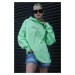 Madmext Light Green Women's Embroidered Hoodie Sweatshirt