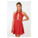 Trendyol Cinnamon Cut Out Detailed Beach Dress