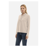 Polokošile la martina woman polo l/s piquet stretch hnědá