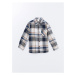 LC Waikiki Crew Neck Long Sleeve Baby Boy Plaid Shirt