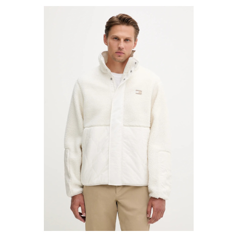 Bunda Tommy Jeans béžová barva, přechodná, DM0DM22066 Tommy Hilfiger