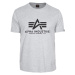 Alpha Industries Tričko Basic T-Shirt šedé melírované