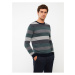 LC Waikiki Crew Neck Long Sleeve Striped Men's Knitwear Sweater