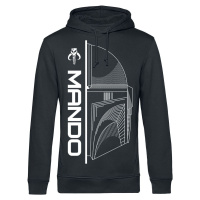 Star Wars The Mandalorian - Mando Mikina s kapucí černá