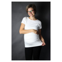 Těhotenské tričko Ella 2v1 Oriclo rostoucí bílé