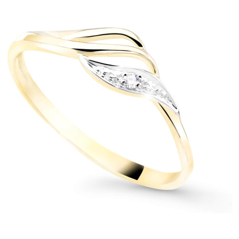 Cutie Jewellery Půvabný zlatý prsten se zirkony Z8023–10-X-1