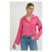 Košile American Vintage dámská, růžová barva, regular, s klasickým límcem