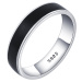 OLIVIE Pánský stříbrný prsten ENAMEL 7454