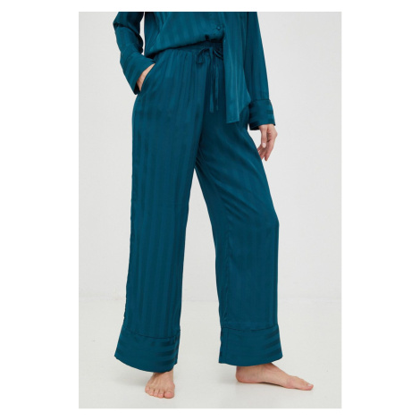 Pyžamové kalhoty Abercrombie & Fitch dámské, zelená barva