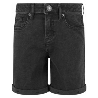 Urban Classics / Girls Organic Stretch Denim 5 Pocket Shorts black washed