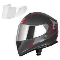 W-TEC V127 Moto helma černá/šedá/červená