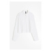 H & M - Popelínová košile styl boxy - bílá