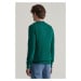 SVETR GANT COTTON PIQUE HALFZIP DEEP FOREST GREEN