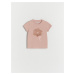 Reserved - Bavlněné tričko s aplikací - Růžová