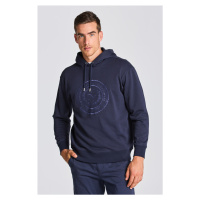 MIKINA GANT D2. MONOGRAM SWEAT HOODIE modrá