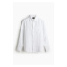 H & M - Lněná košile Regular Fit - bílá