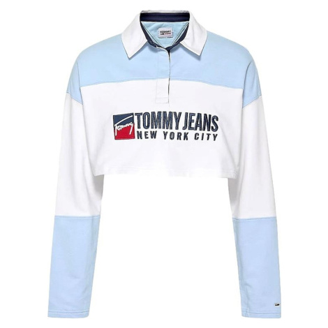 Tommy Jeans POLO CORTO AZUL MUJER DW0DW13430 Bílá Tommy Hilfiger