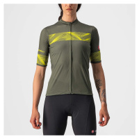 CASTELLI Cyklistický dres s krátkým rukávem - FENICE LADY - zelená/žlutá