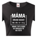 Dámské tričko Máma úřední hodiny - vtipné dámské tričko