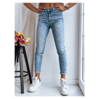 SVĚTLE MODRÉ DÁMSKÉ SKINNY DŽÍNY STAY STYLE Denim vzor